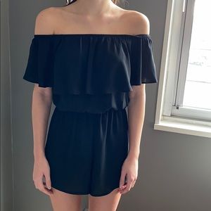 New! Black off the shoulders romper.
